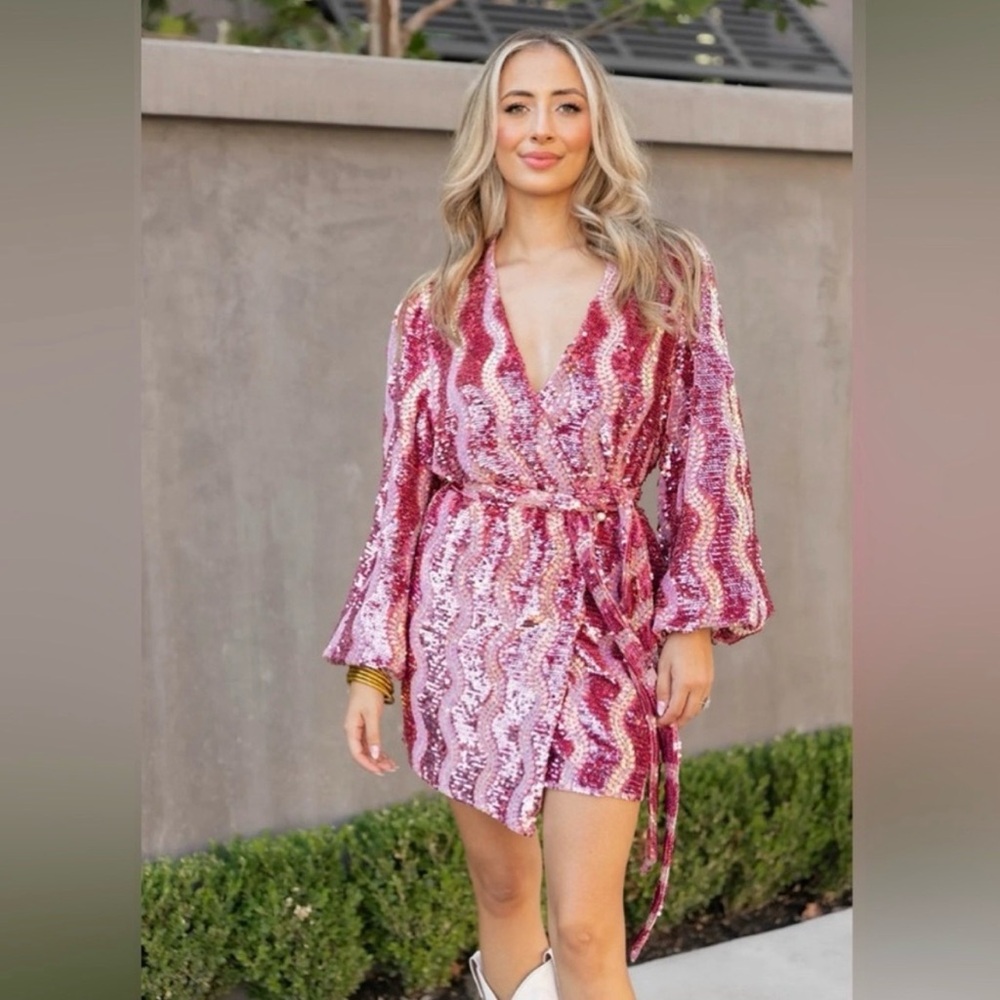 BuddyLove Pink Sequin Dress